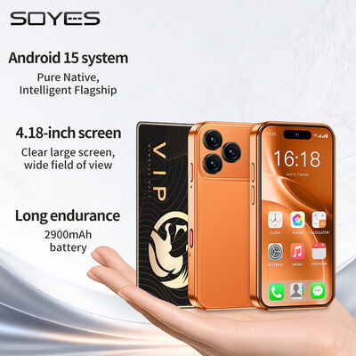 ভালো দাম XS19 MAX LTE 4G Mini 4.18'' Android 15.0 4+64GB Dual SIM 2900mAh Face Unlock Small Mobile Phone অনলাইন